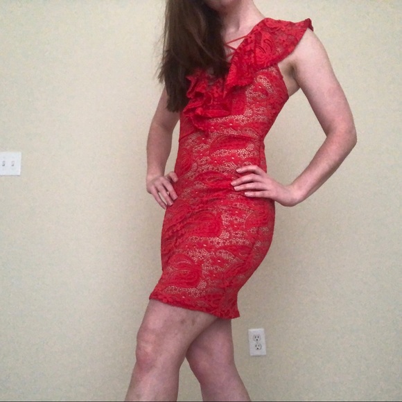 RED HOT DRESS! small lace tight 🔥 - Picture 6 of 11